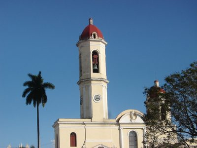 A church tower in Cienfuegos